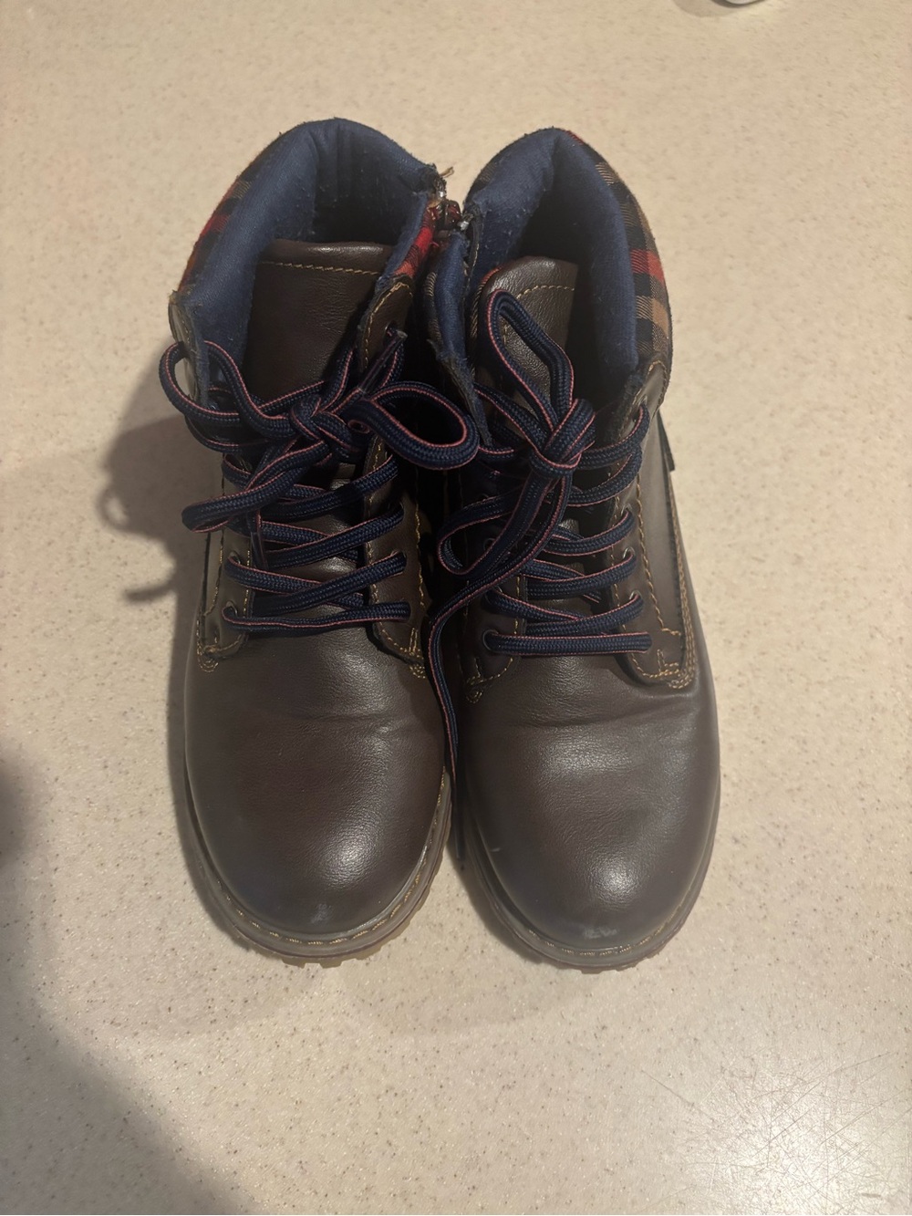 Men's Brown Leather Lace-Up Boots